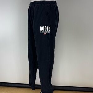 Roots Unisex Black Joggers Size Medium